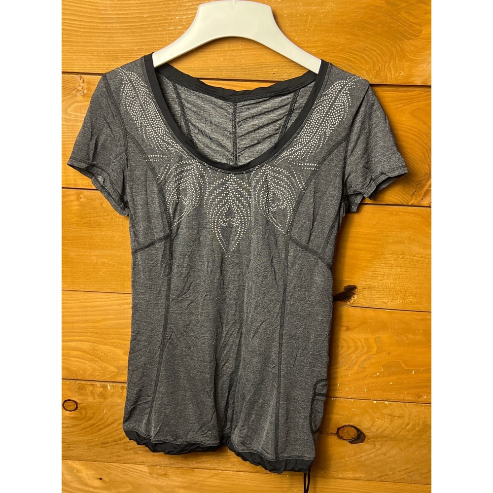 Lululemon Run Silver Bullet Short Sleeve Top Embellished Activewear‎ Athletic